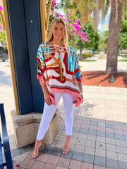 Tunic Turquoise with Colors