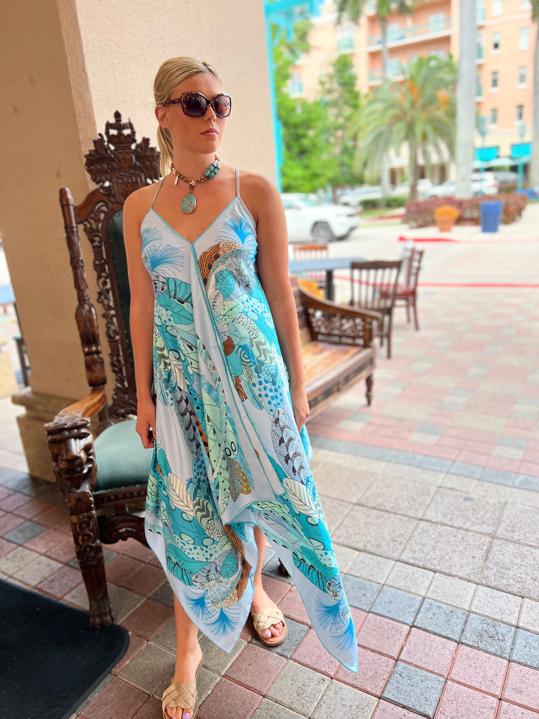 Silk Dress / Sky Blue