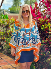Tunic / Orange Swirl and Straps