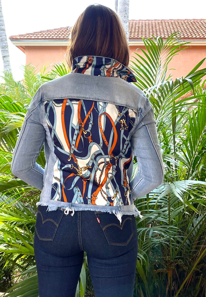 The Light Denim Jacket / Navy Straps