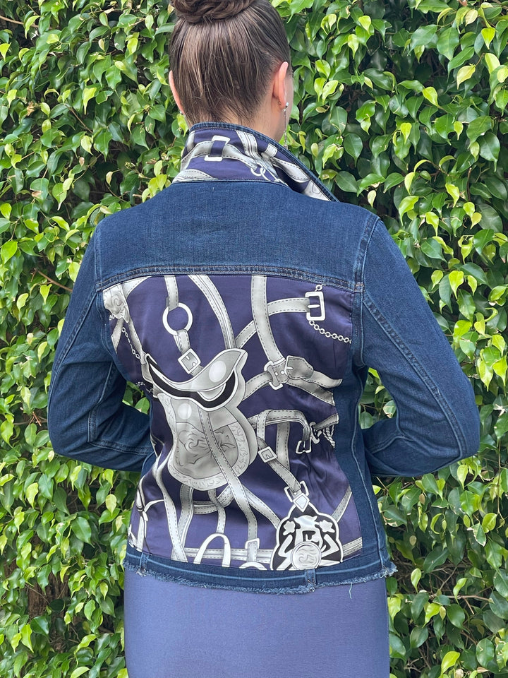 The Dark Denim Jacket / Silver Equestrian