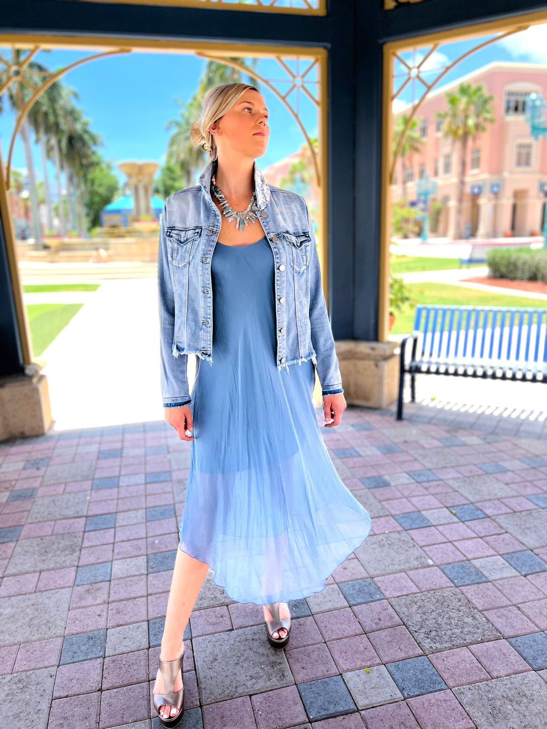 The Light  Denim Jacket /  Black Eclectic Designer