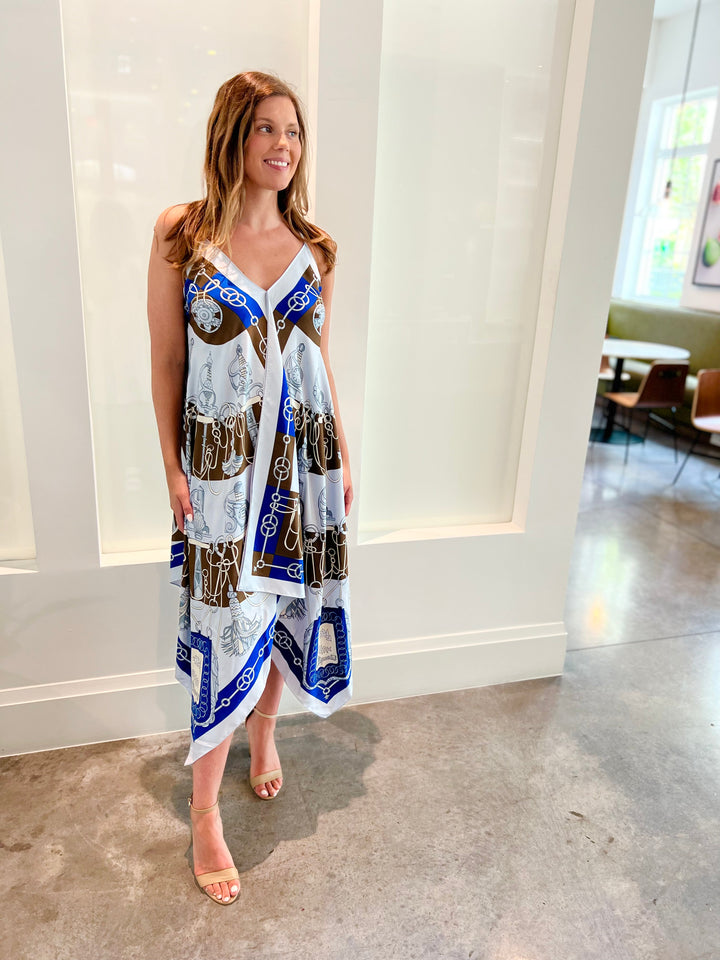 Silk Dress / Elegant Blue