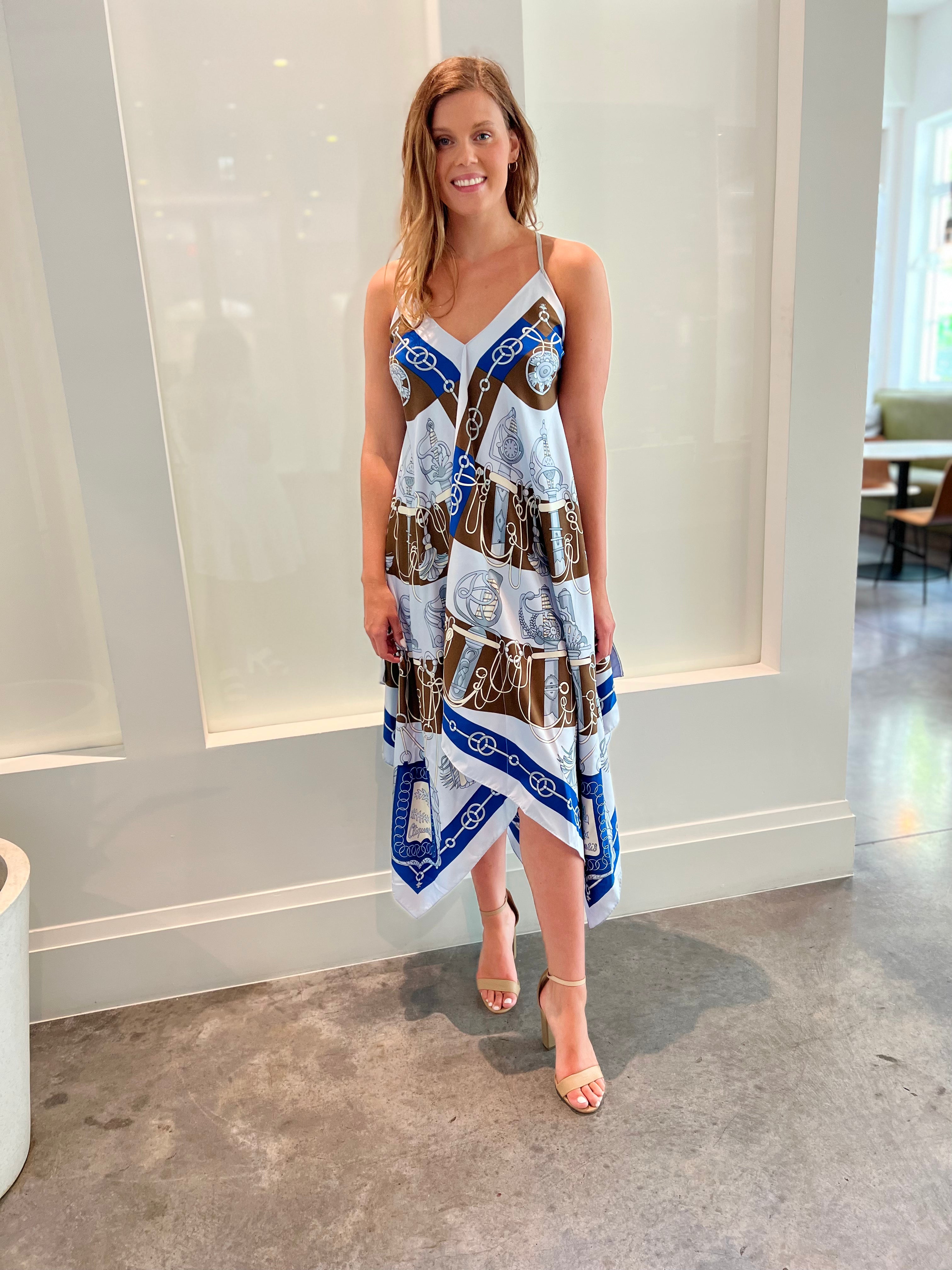 Silk Dress / Elegant Blue