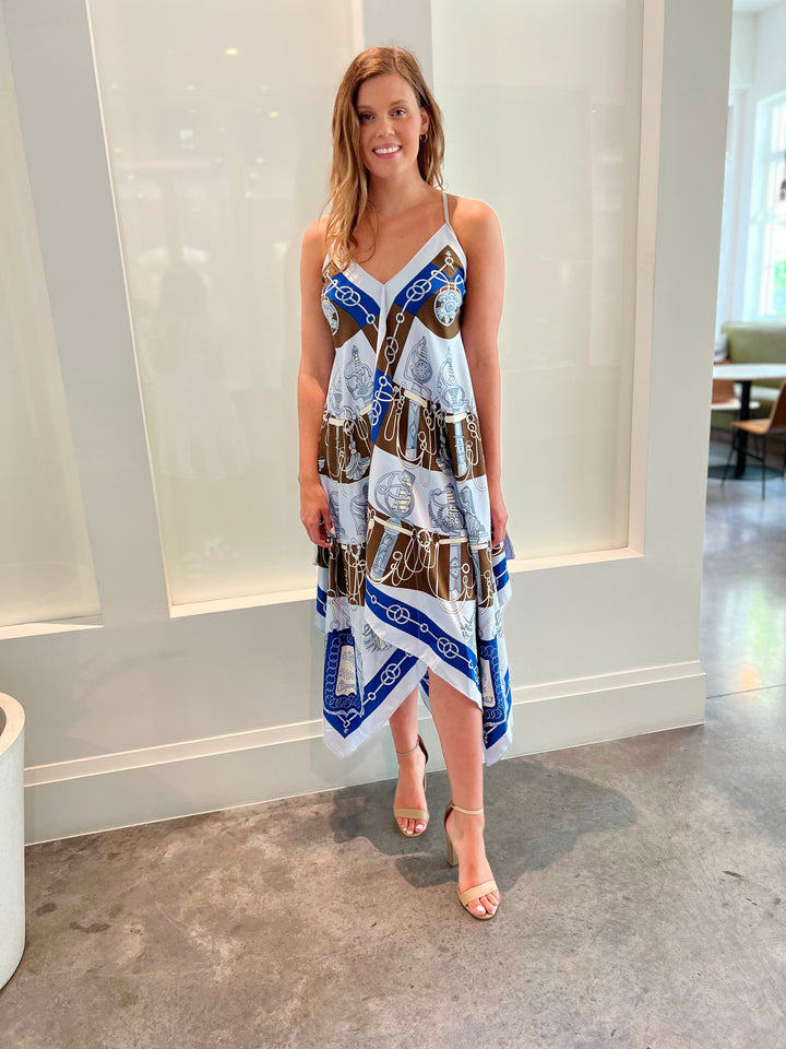 Silk Dress / Elegant Blue