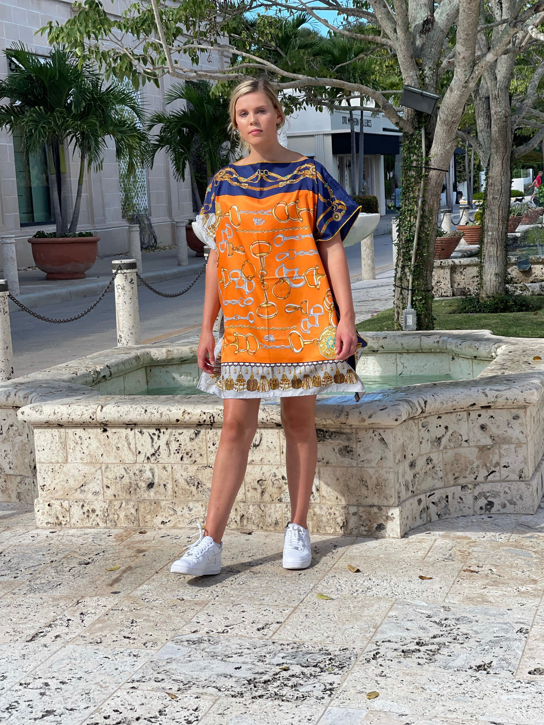 Caftan Orange and Blue Bit