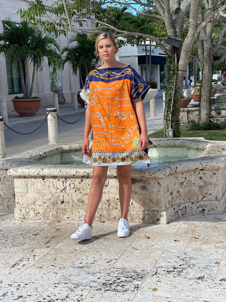 Caftan Orange and Blue Bit