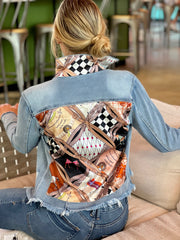 The Light Denim Jacket / Designer Horse with Straps
