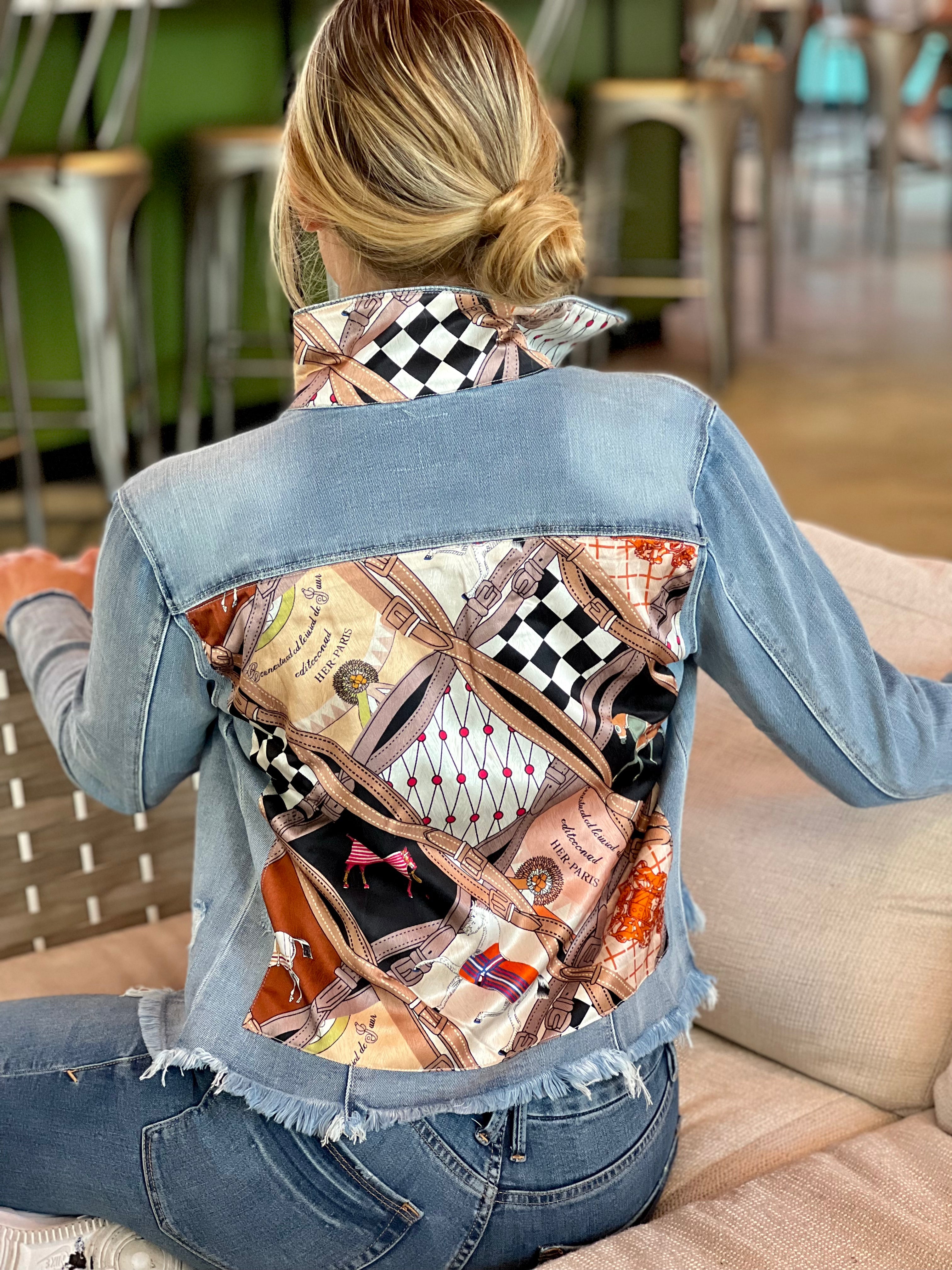 The Light Denim Jacket / Designer Horse with Straps