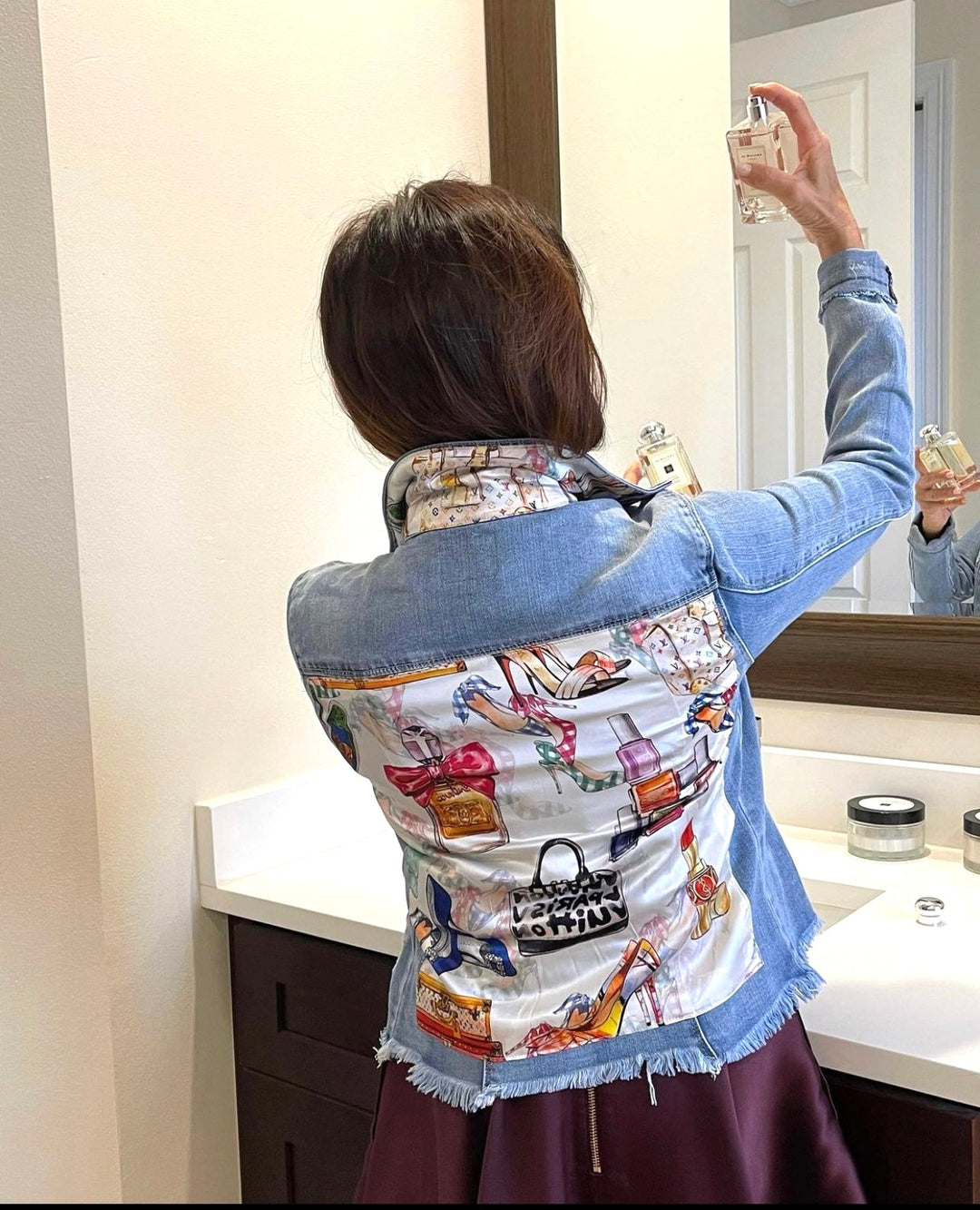 The Light  Denim Jacket /  White Eclectic Designer