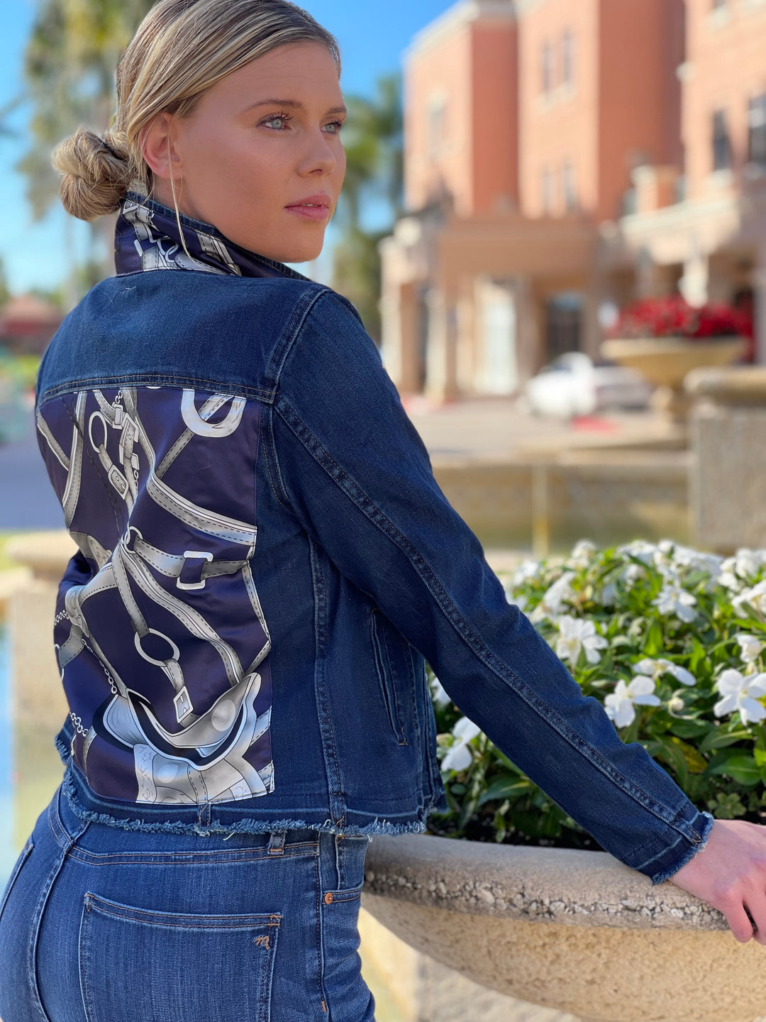 The Dark Denim Jacket / Silver Equestrian