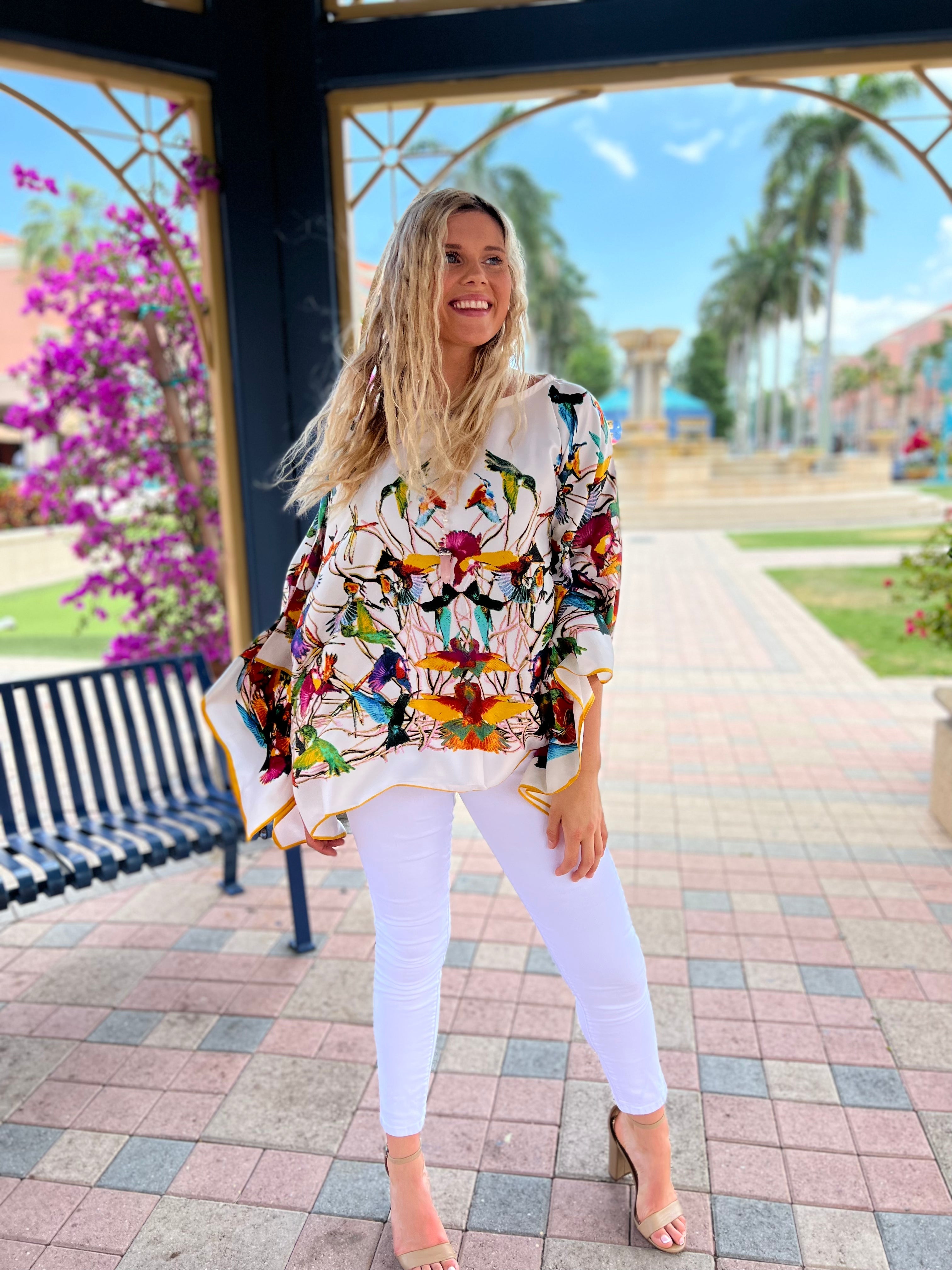 Tunic White with Fun Colors