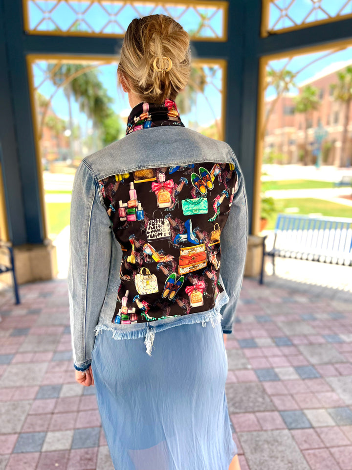 The Light  Denim Jacket /  Black Eclectic Designer