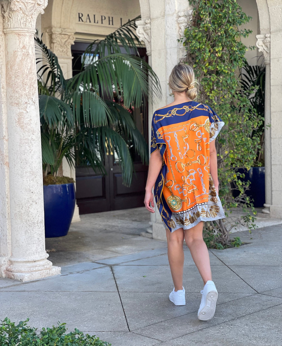 Caftan Orange and Blue Bit