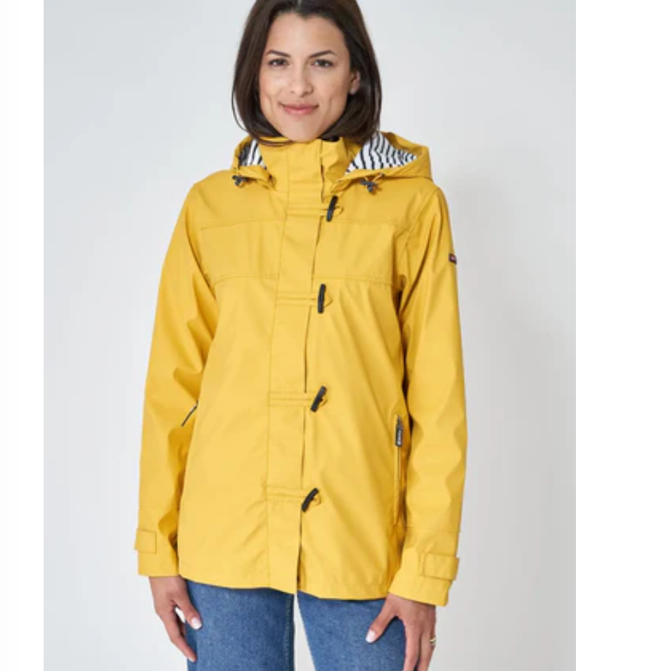 RAINCOAT W/ STRIPED LINING