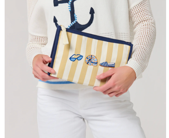 SHELLY ZIP POUCH - NAT