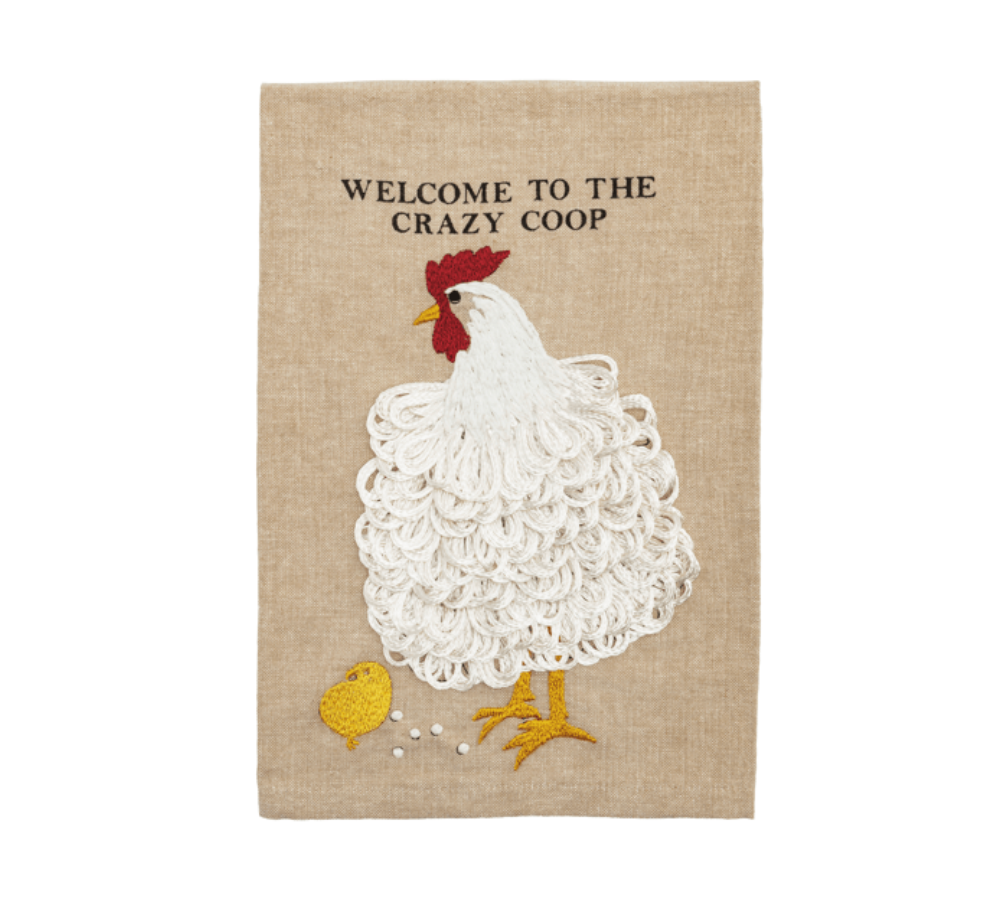 EMBROIDERED ROOSTER TOWEL