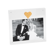 ACRYLLIC FRAME W/ GOLD HEART
