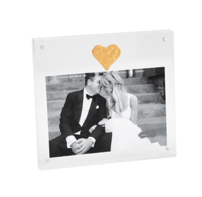 ACRYLLIC FRAME W/ GOLD HEART