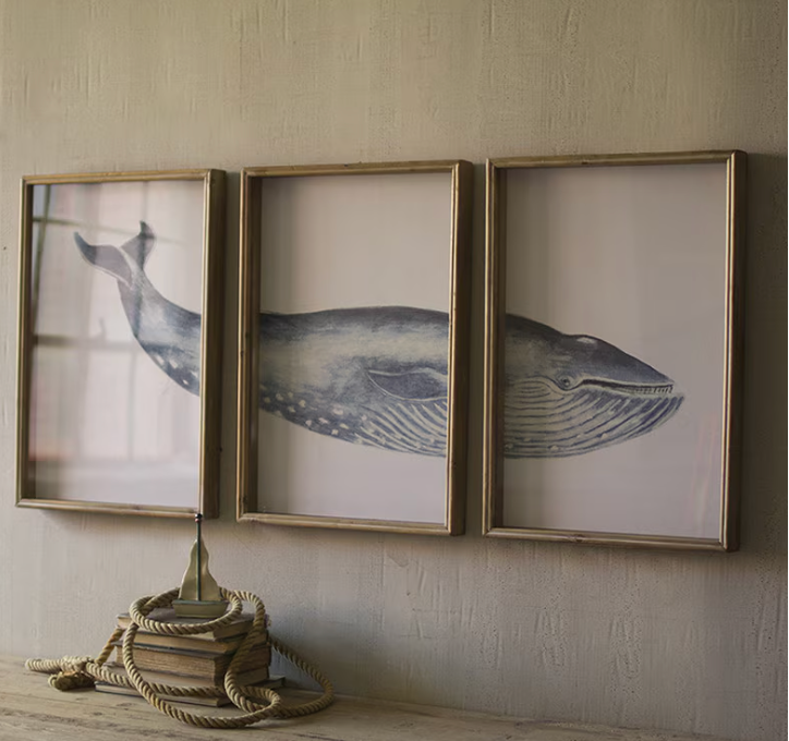 WHALE PRINT TRIPTYCH