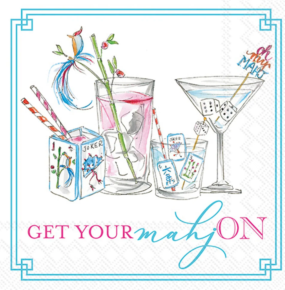 MAHJONG DRINKS COCKTAIL NAPKIN