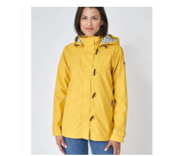 RAINCOAT W/ STRIPED LINING