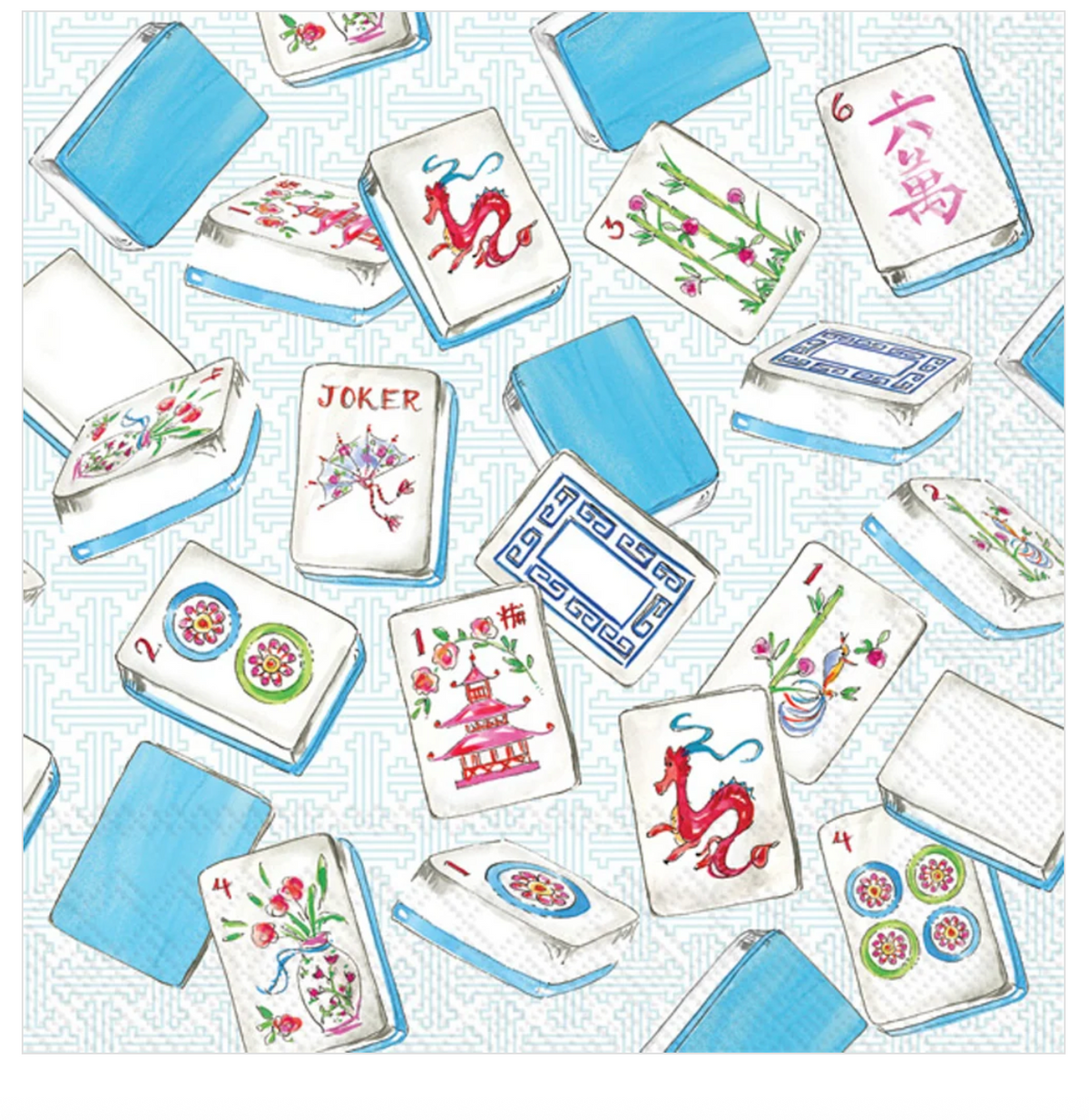 MAHJONG COCKTAIL NAPKIN