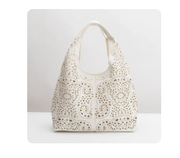 FARROW IVORY VEGAN LEATHER TOTE - SM
