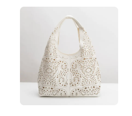 FARROW IVORY VEGAN LEATHER TOTE - SM