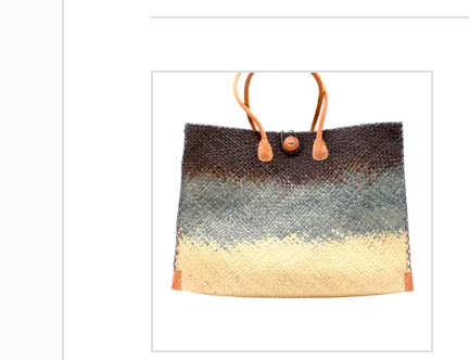 Zafran Holden Ombre Straw Beach Bag: Large / Black & Grey