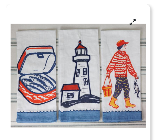 FISHERMAN WHARF TEA TOWEL S/3