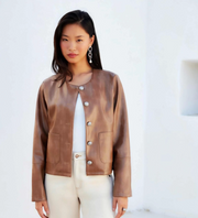 KAYLYN FAUX LEATHER JACKET
