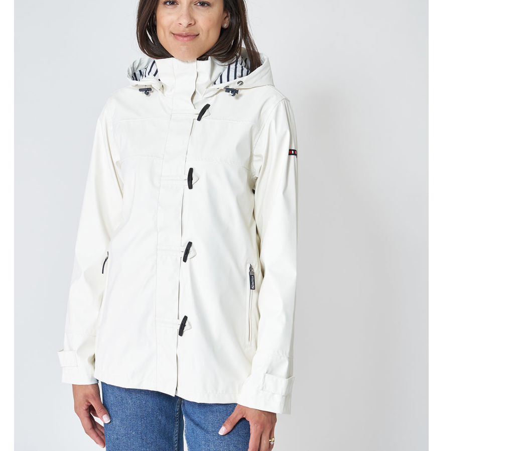 RAINCOAT W/ STRIPED LINING