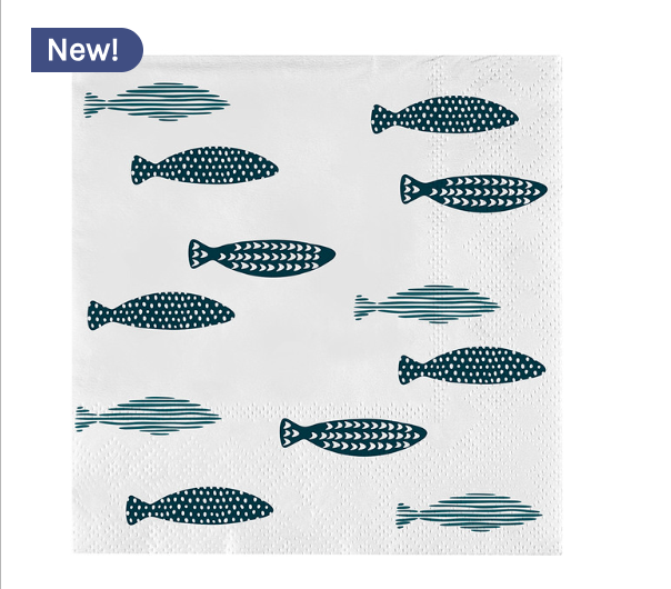FISHES COCKTAIL NAPKIN
