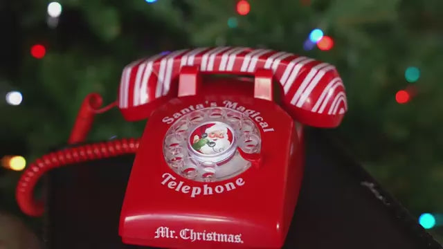 Load video: Mr. Christmas Santa’s Magical Telephone