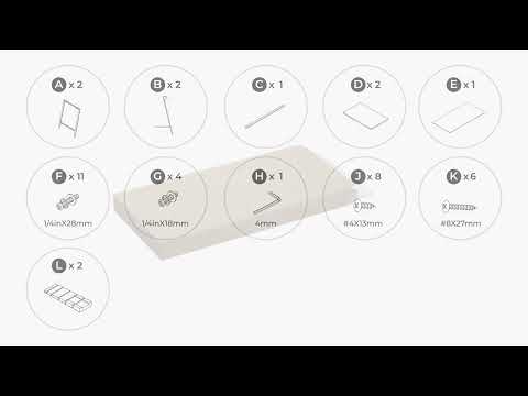 Bayflynn - Home Office Desk - 2 Fixed Shelves - White / Black