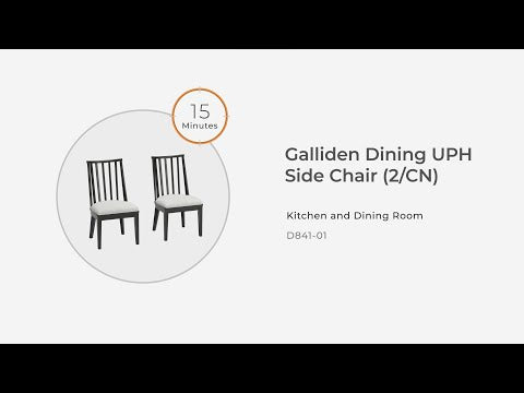 Galliden - Black - Dining Upholstered Side Chair (Set of 2)