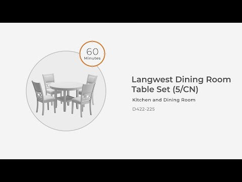 Langwest - Brown - Dining Room Table Set (Set of 5)