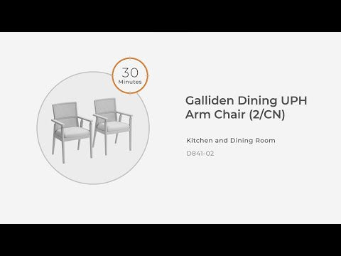 Galliden - Black - Dining Upholstered Arm Chair (Set of 2)