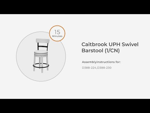 Caitbrook - Gray - UPH Swivel Barstool