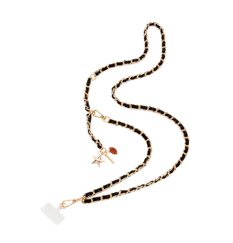 TAYLOR CROSSBODY PHONE CHAIN - BLK