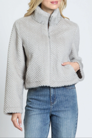 THE ZIG-ZAG TEXTURED ZIP-UP