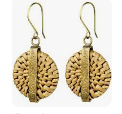 BISCAYNE RATTAN  EARRING