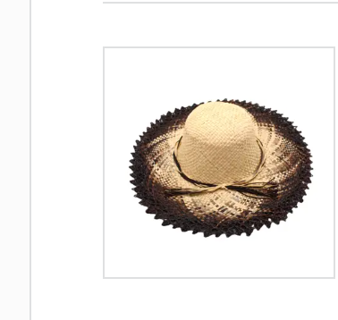 5" Brim Vanessa Ombre Straw Sun Hats with Lace Weave Edge: Black