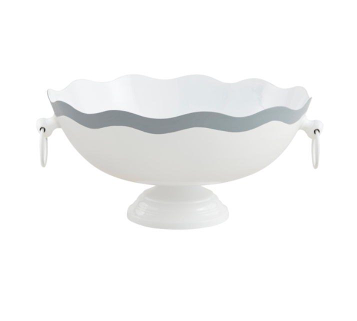 SCALLOPED METAL BOWL