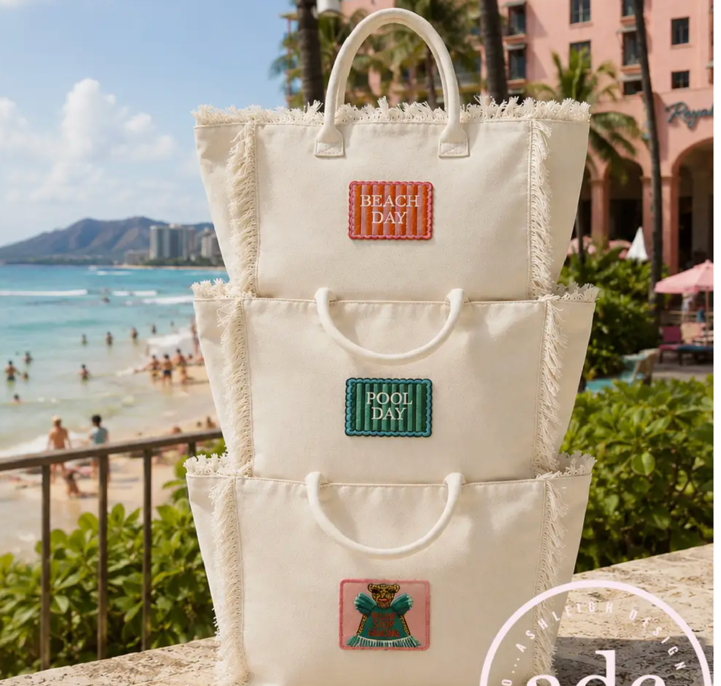 POOL DAY FRILL TOTE