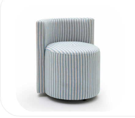 ALYSSA ROLLING DESK CHAIR - BLUE