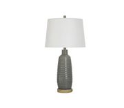 GRAY WASHED CERAMIC TABLE LAMP
