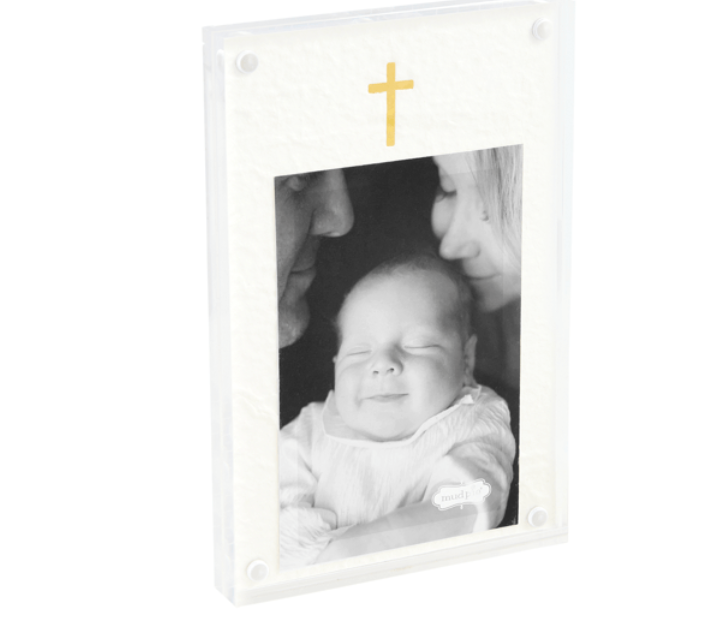 ACRYLLIC FRAME W/ GOLD CROSS