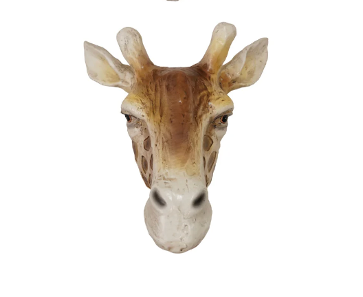 RESIN GIRAFFE HEAD WALL VASE